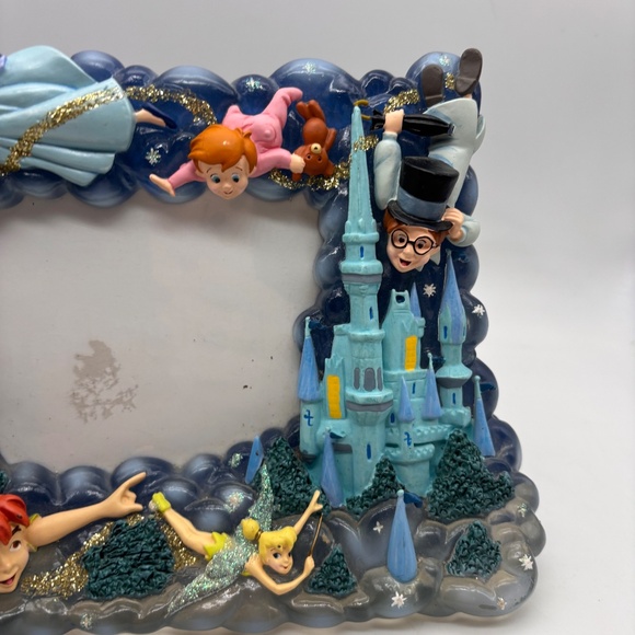 Disney Parks Faries Tinkerbell Peter Pan Castle 3D Ceramic Photo Frame - Picture 3 of 16